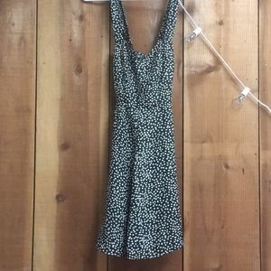 White & black polka dot dress